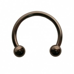Circular Barbell de Titanio Negro de 1.6 mm