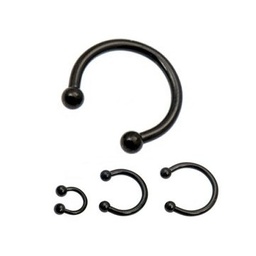 Circular Barbell de Titanio Negro de 1.2 mm