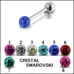 Barbell de Acero con 1 Bola de Cristal Australiano