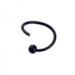 Aro Manejable con Bola Fija en Acero Negro de 0.8mm