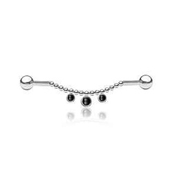 Barbell Industrial de Acero con Cadena y Ónix