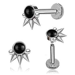 Labret con Ónix y Decoración