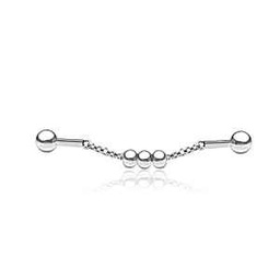 Barbell Industrial con Cadena y Bolitas