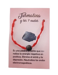 Pulsera 7 Nudos con Turmalina