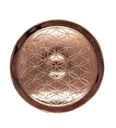 Plato de cobre con Flor de la vida 10cm