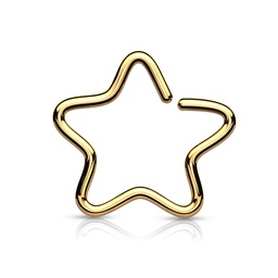 Aro Manejable de Acero Dorado con Forma Estrella