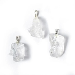Colgante de Cristal de Roca en Bruto