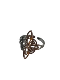 Anillo Acero con Nudo de Bruja