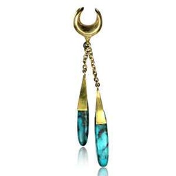 Túnel Media Llanta Dorado con Colgantes Turquesa