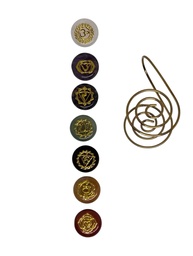 Anillo Palmar de cobre con los 7 Chakras