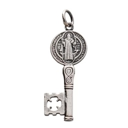 Colgante Llave de San Benito en Plata de Ley 925 Envejecida
