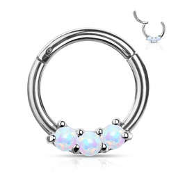 Clicker con 3 Joyas de Ópalo Sintético
