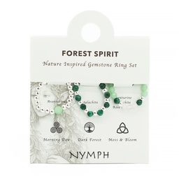 Conjunto de Anillos de Espíritu Ninfa - Espíritu del Bosque