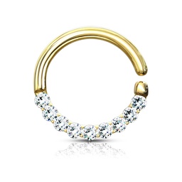 Aro Manejable Dorado con Joyas Laterales